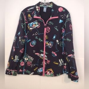 KORET women's jacket black with multicolor graffiti print size (L)